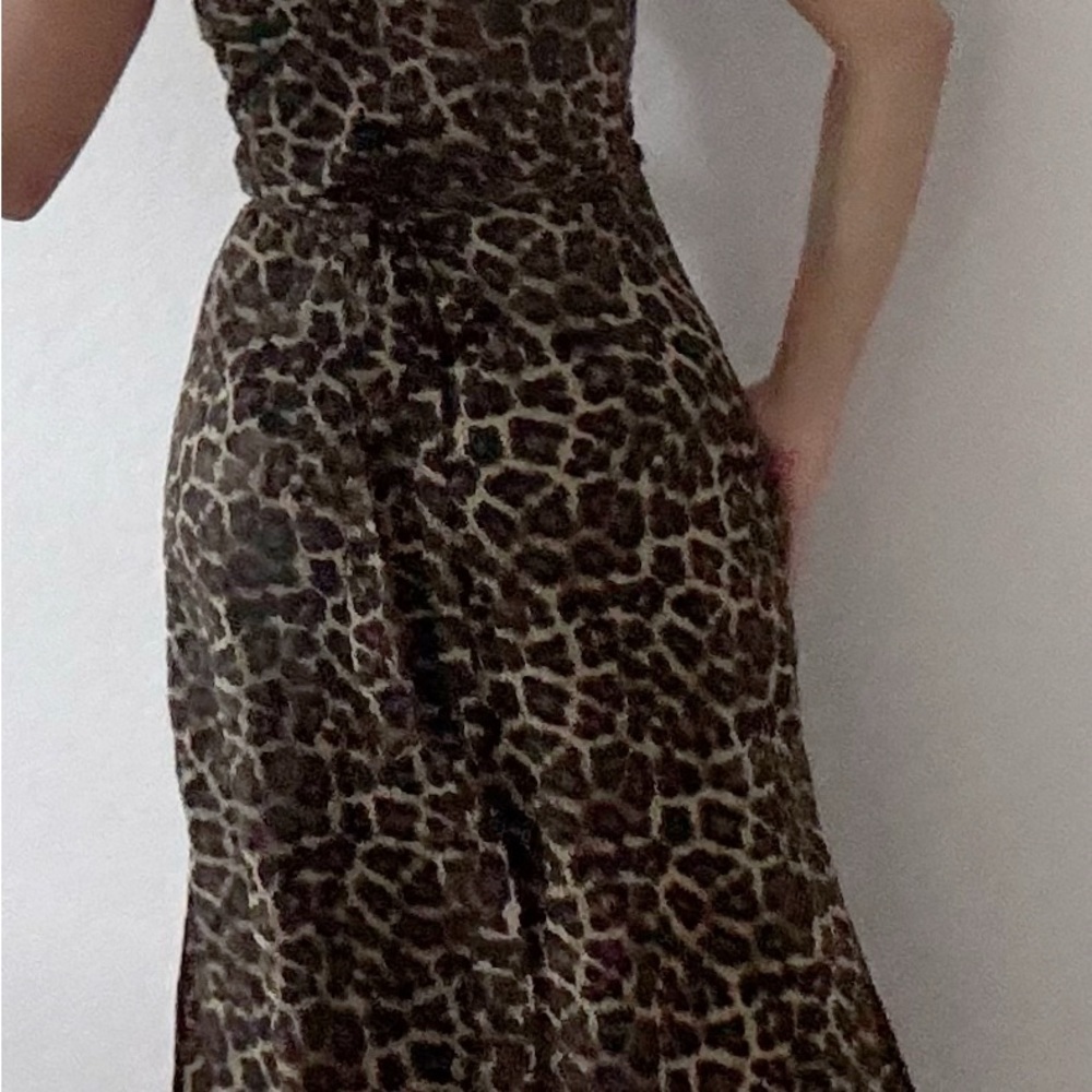 Leopard Print Wrap Dress - Picture 4 of 5